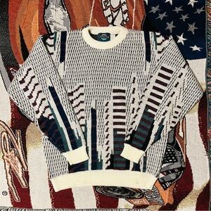 Vintage Jantzen Abstract Mens Sweater (L)